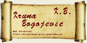 Kruna Bogojević vizit kartica